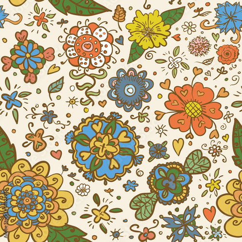 Seamless flowers pattern