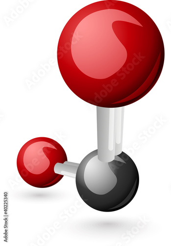 CO2 Carbon Dioxide molecule