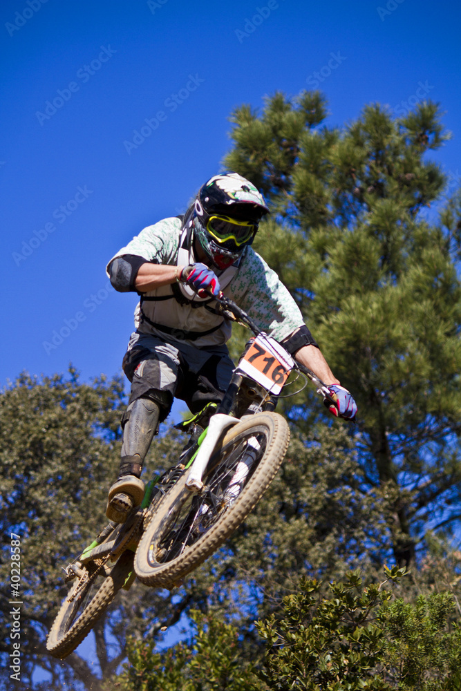 Naklejka premium downhill competition