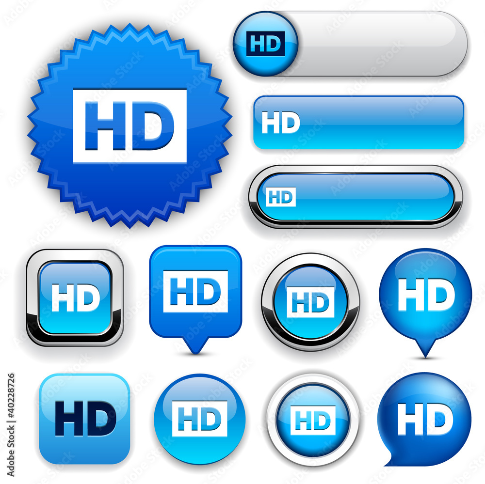 HD high-detailed web button collection. HD high-detailed web button collection.