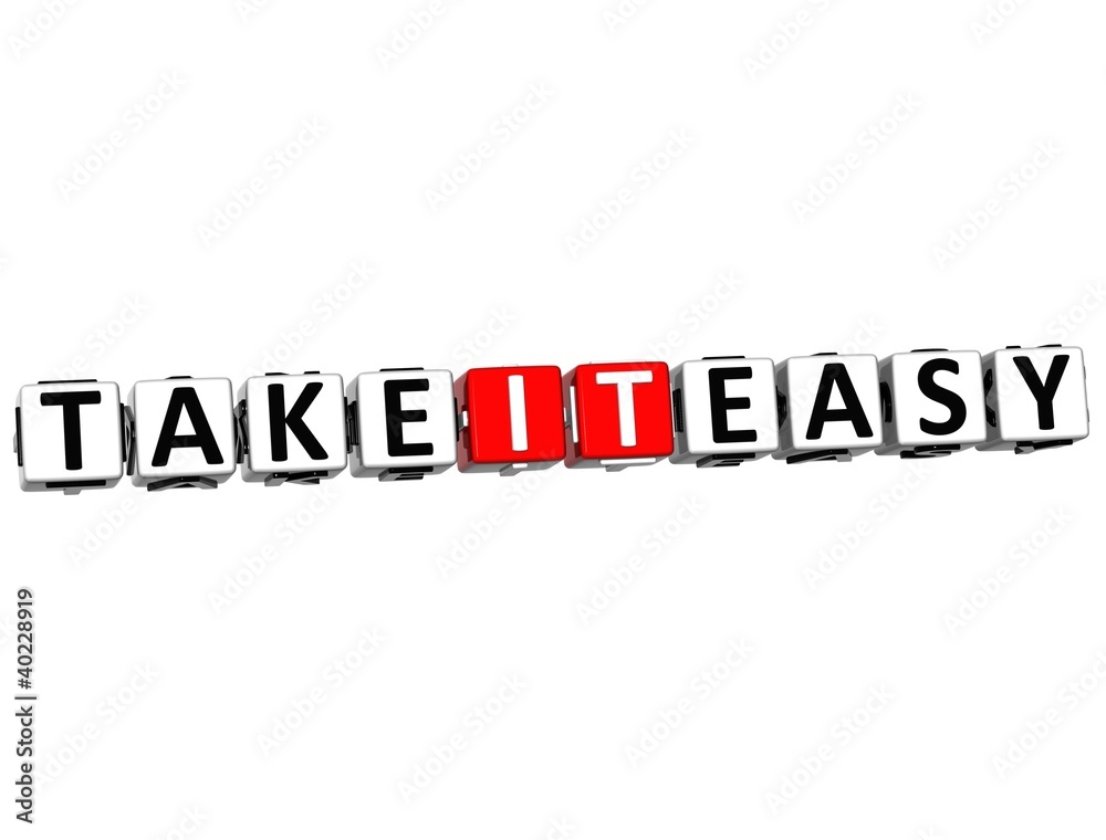 3D Take It Easy Cube text