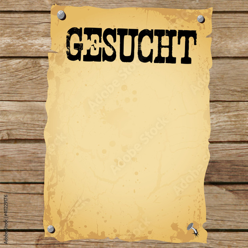 Plakat - GESUCHT
