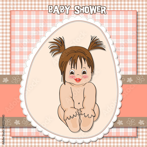 baby girl shower card