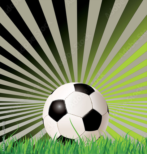 Soccer ball (football) on retro background