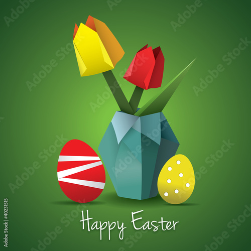 Easter origami card