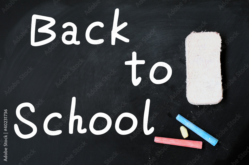 Back to School written on a chalkboard Back to School written on a chalkboard