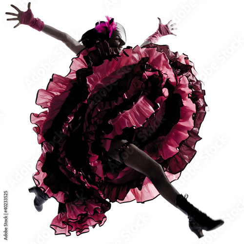 woman dancer dancing french cancan photo