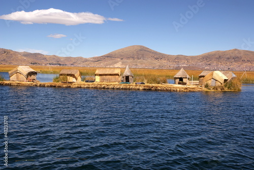 Uros - Floating island on titcaca lake in Peru