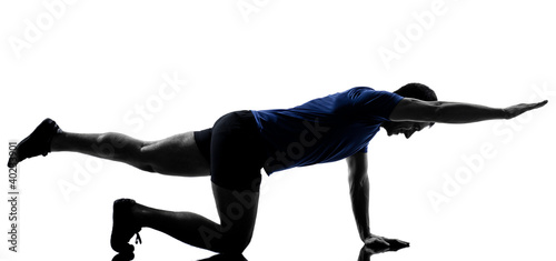 man exercising workout