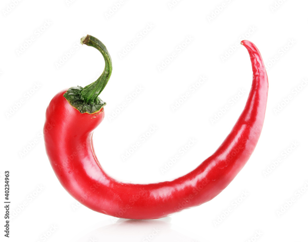 Red hot chili pepper isolated on white Red hot chili pepper isolated on white