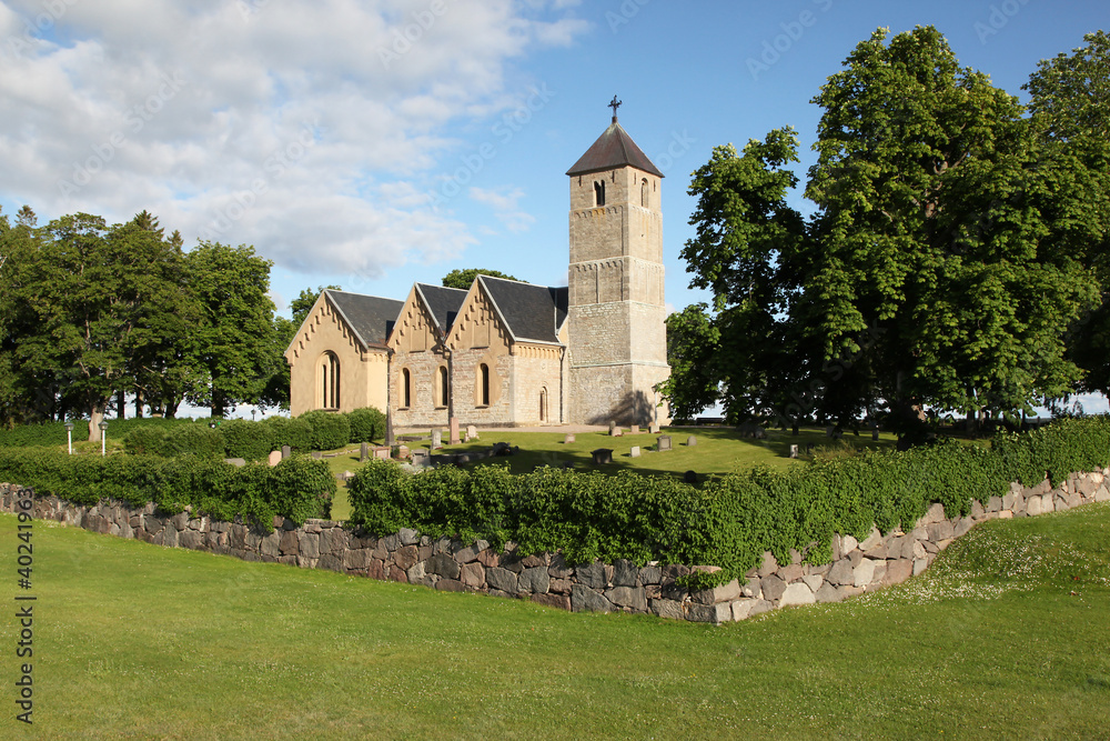 Naklejka premium Medieval church in Sweden