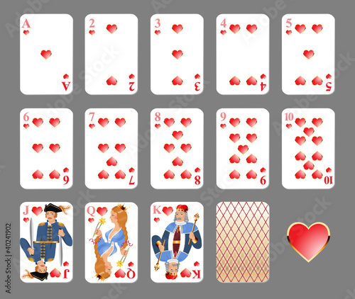Playing cards - heart suit
