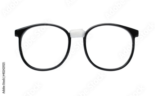 Nerd glasses isolated on white background with clipping path