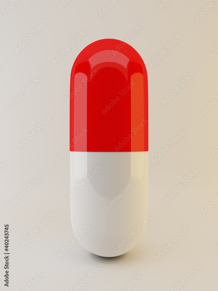 Capsule red white