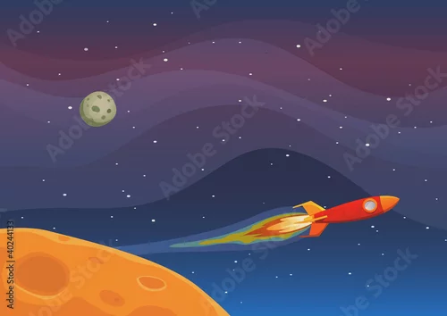 Obraz Podróż statkiem kosmicznym