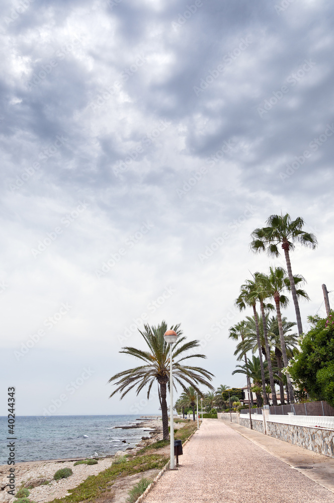 Promenade at Santa Pola town, Alicante, Spain