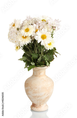 Wallpaper Mural beautiful bouquet of daisies in vase isolated on white Torontodigital.ca