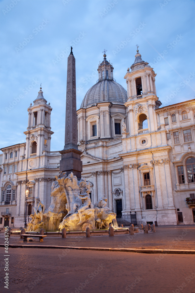 Rome - Piazza Navona and Fontana dei Fiumi