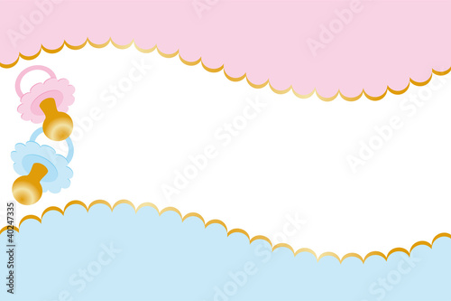 Neutral baby welcome card