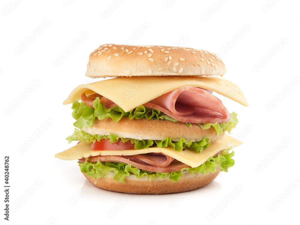 Big appetizing fast food sandwich Big appetizing fast food sandwich