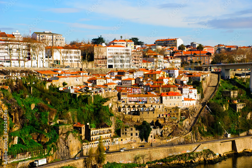 Porto at river Douro bank