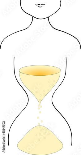 Woman silhouette with hourglass type of  shape