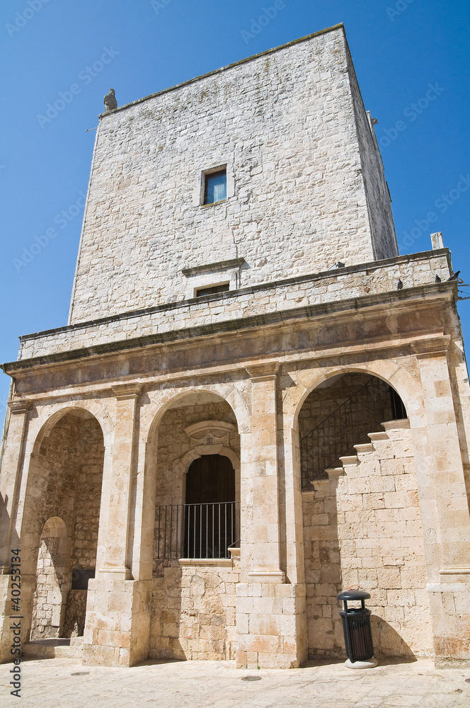 Great tower. Cisternino. Puglia. Italy.