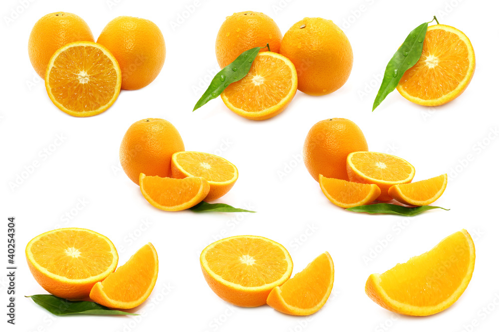 Oranges on white background Oranges on white background