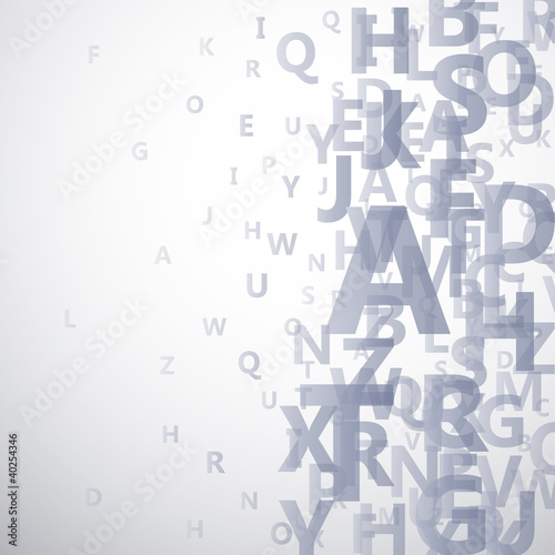 Abstract Alphabet on white background # Vector photo