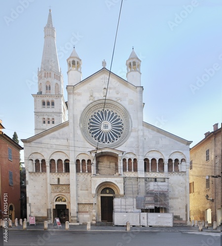 Outside the cathedral of Modena