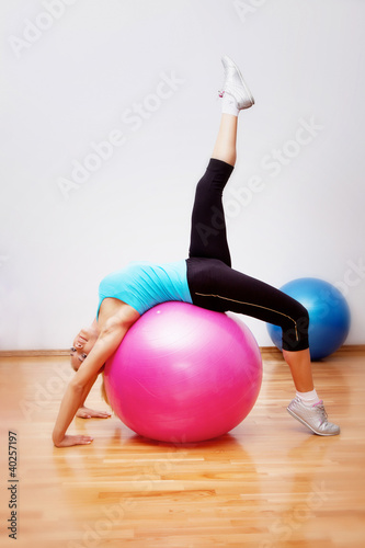 Girl with fitball