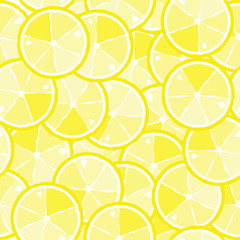 Fotobehang Geel patronen Citrusvruchten patroon mediterrane sfeer  © Oksana