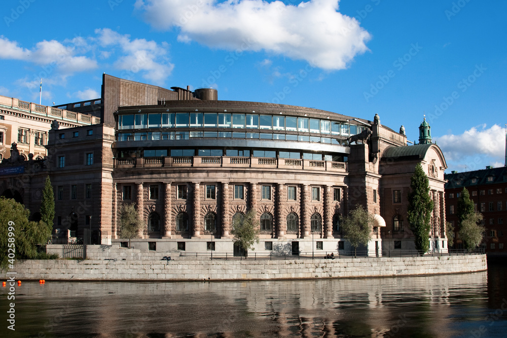 Riksdagen (Swedish Parliament) in Stockholm.