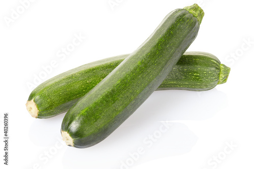 Zucchini on white, clipping path included