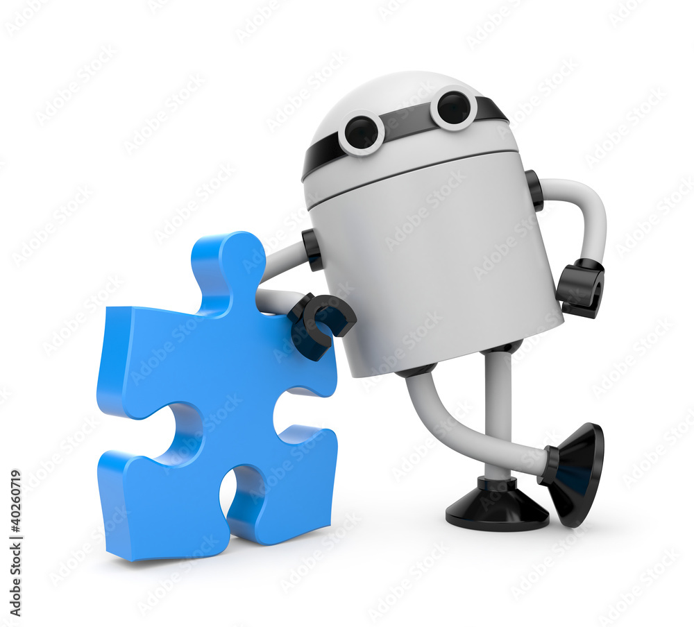 Robot with puzzle Robot with puzzle