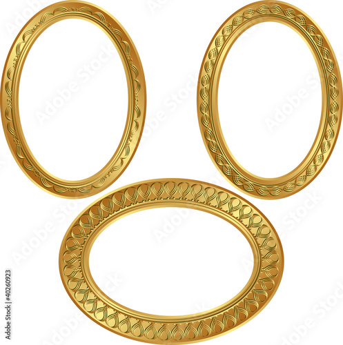 oval goldenl frames