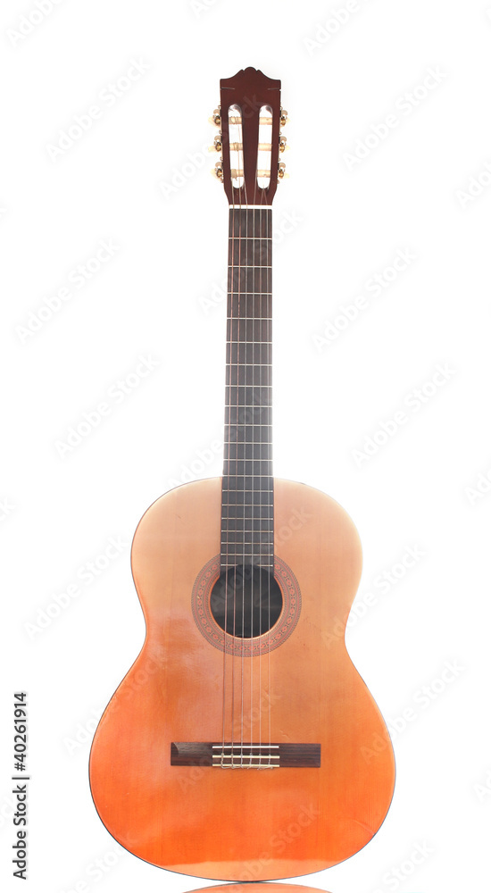 Fototapeta premium retro guitar isolated on white