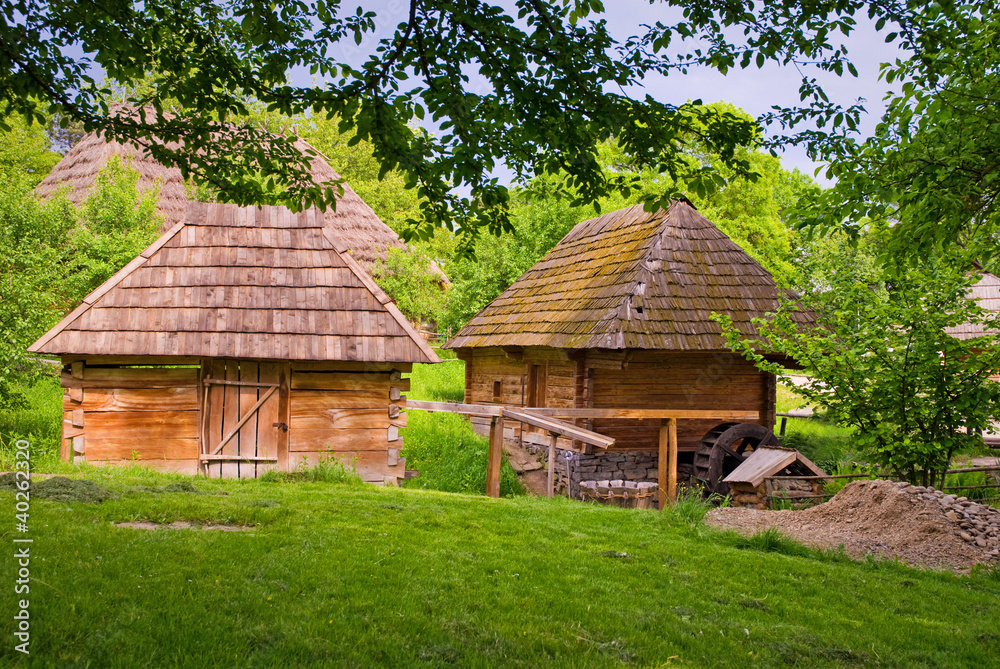 countryside. ancient native village. Spring countryside. ancient native village. Spring