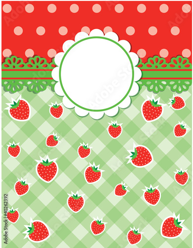 Strawberry background, vector