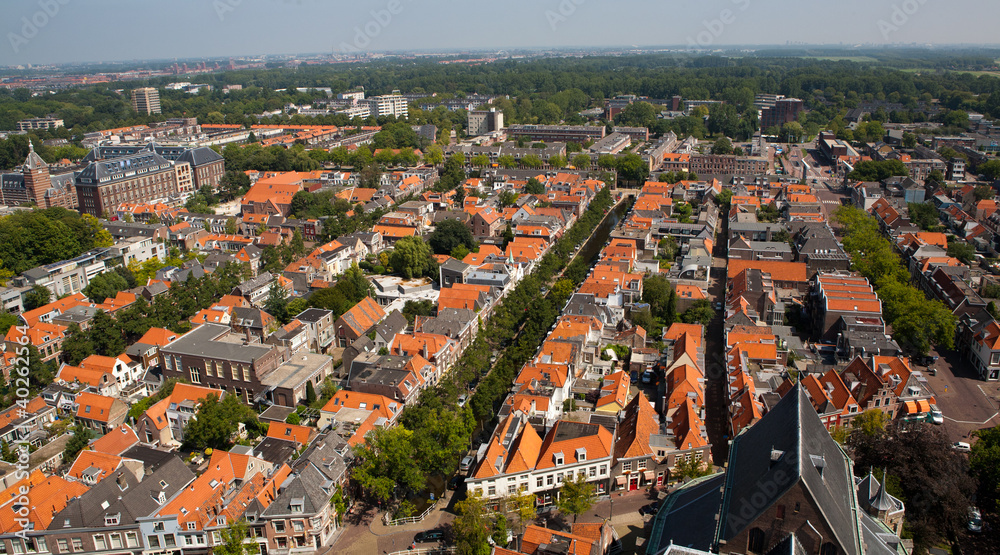 Delft City Houses from above