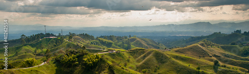 Panorama in the coffee triangle region of Colombia photo