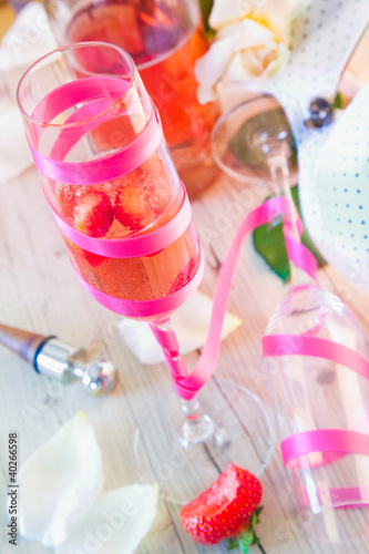 Champagne And Strawberry Celebration