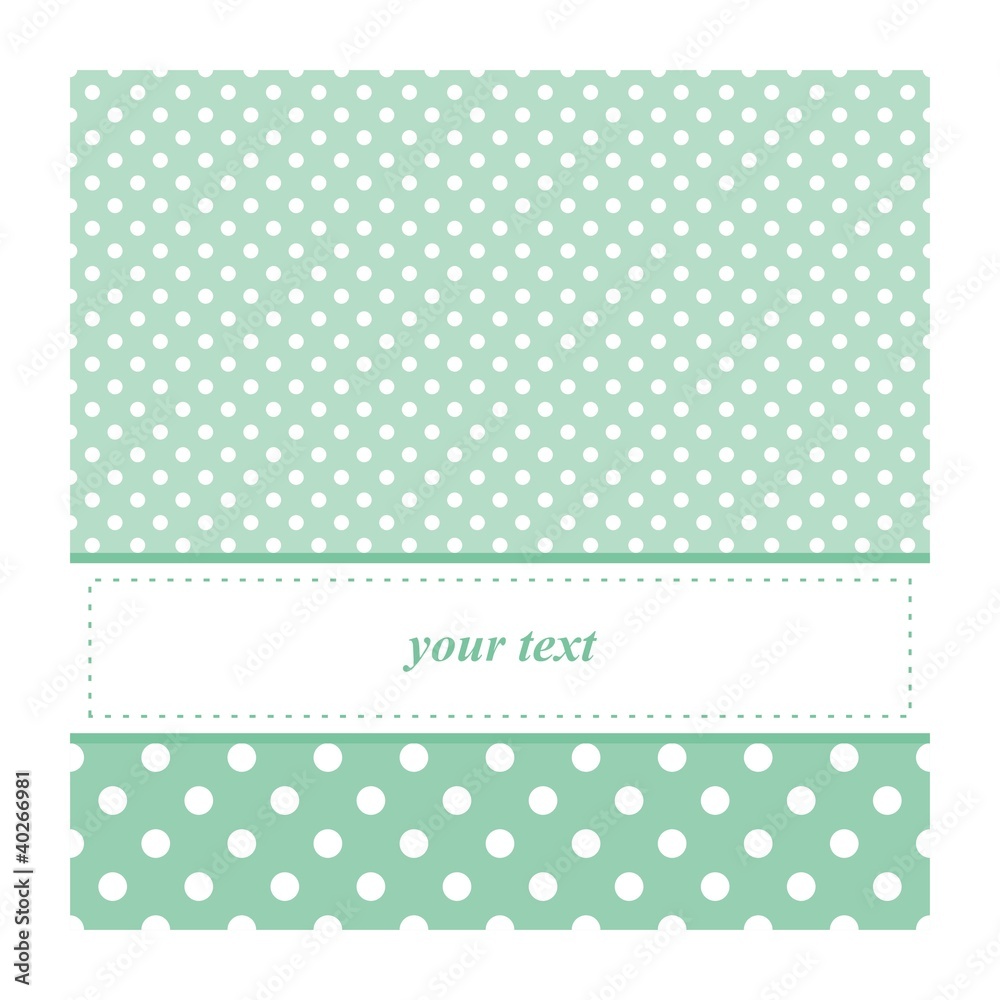Sweet mint green polka dots wedding card invitation Sweet mint green polka dots wedding card invitation