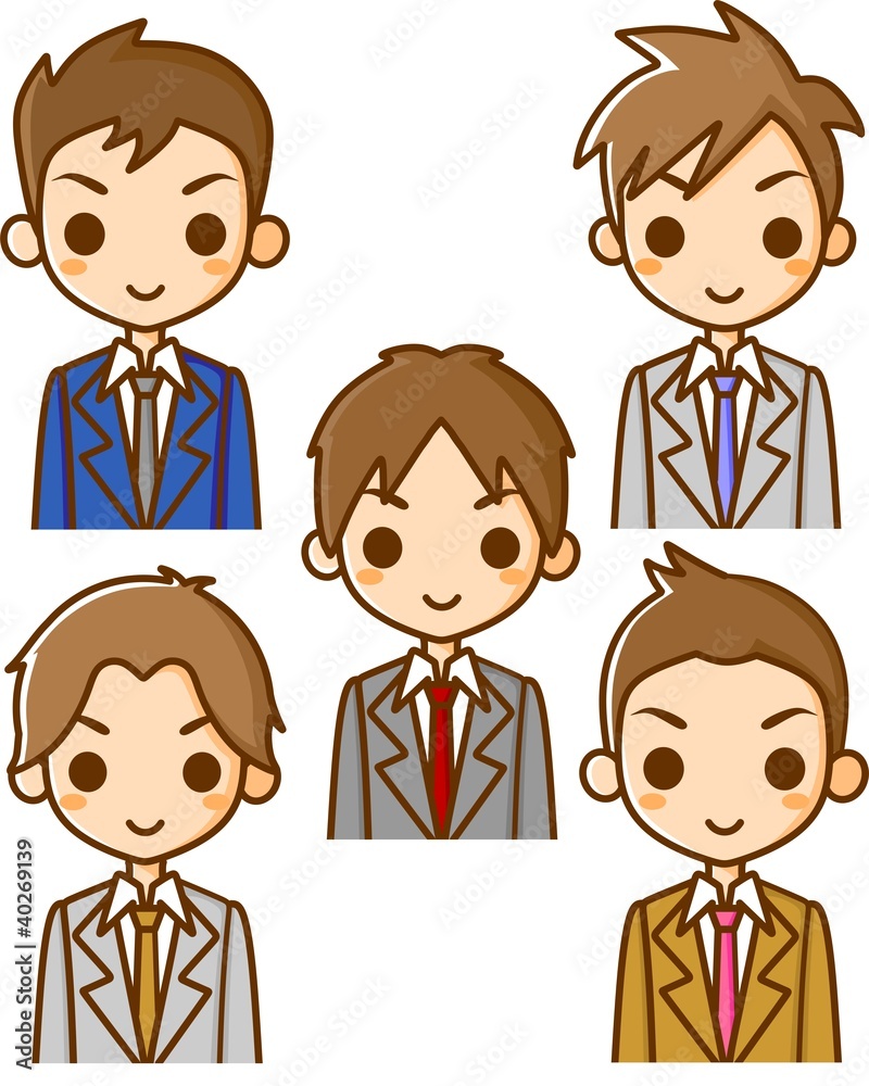 ビジネスマン　複数　イラスト