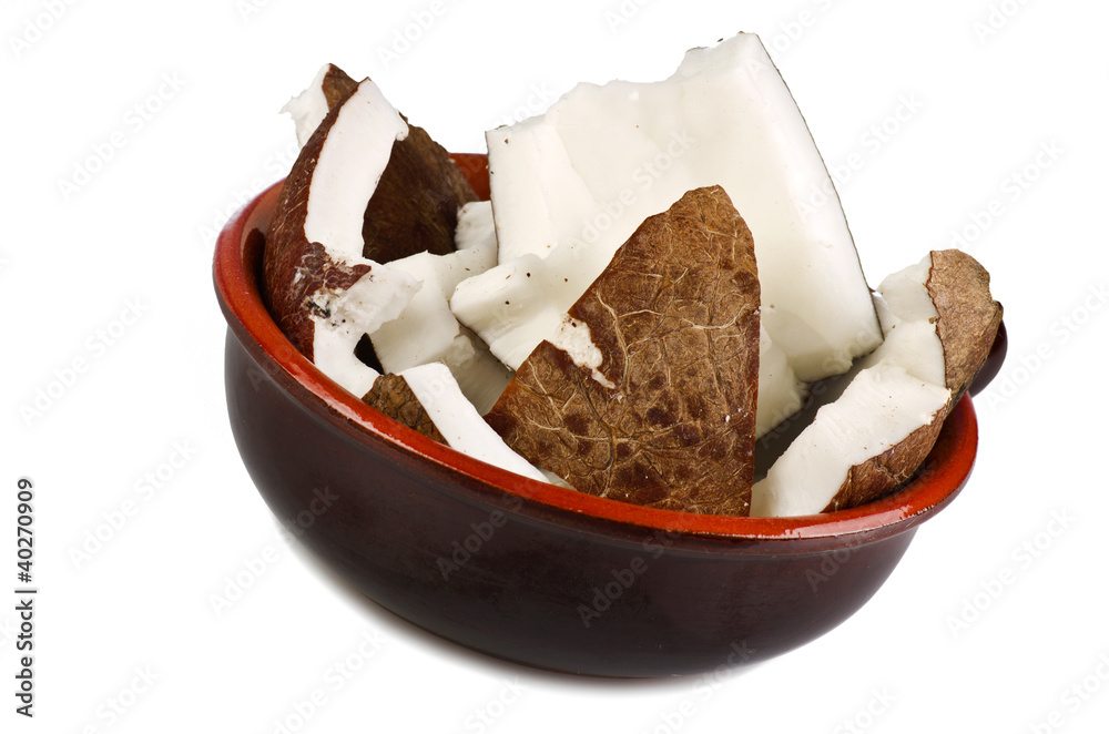 Coconut in a bowl Coconut in a bowl