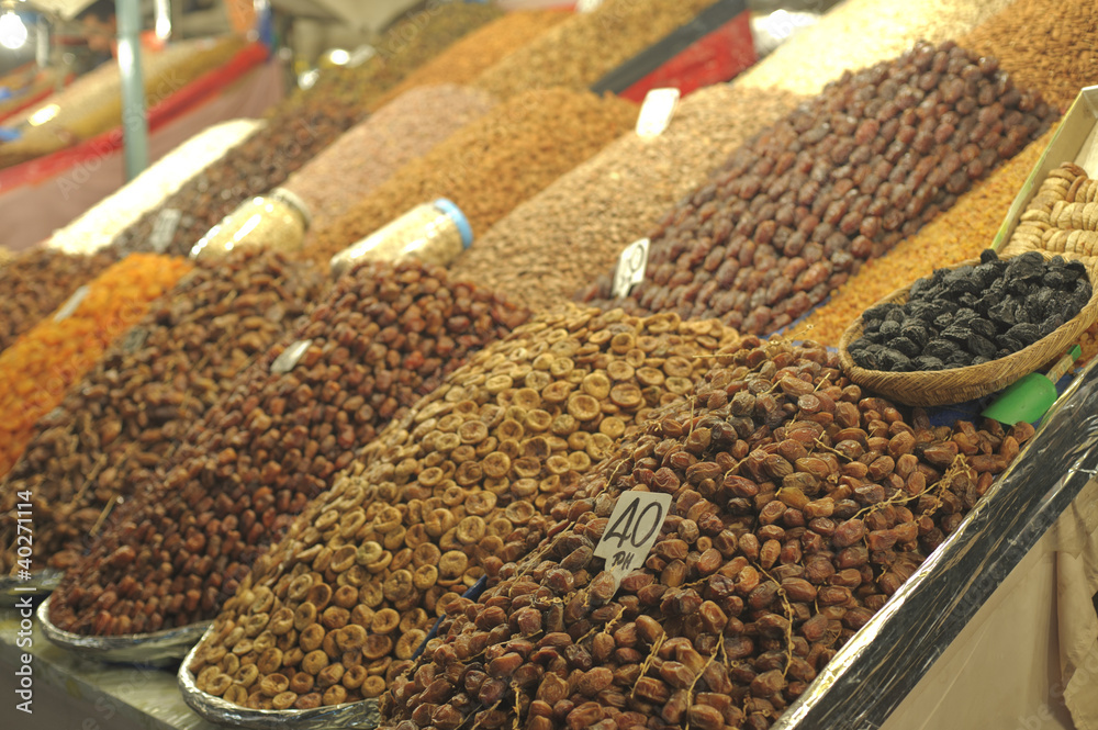 Marrakesh street food - dried fruit Marrakesh street food - dried fruit