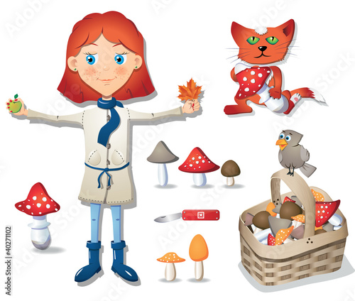 Cute little girl - mushroomer