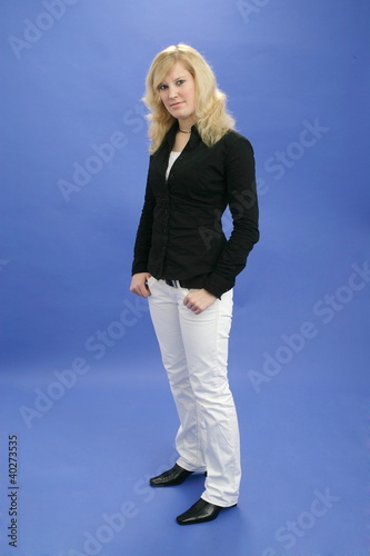 Frau in laessiger Haltung photo