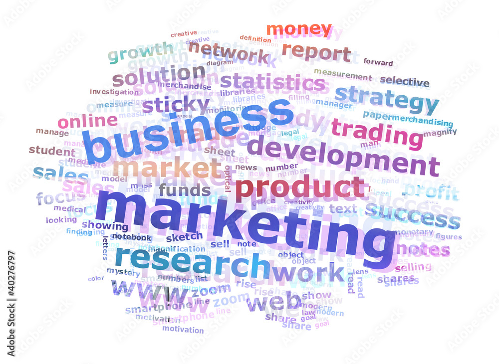 Business Marketing Word Cloud Advertising Concept Business Marketing Word Cloud Advertising Concept