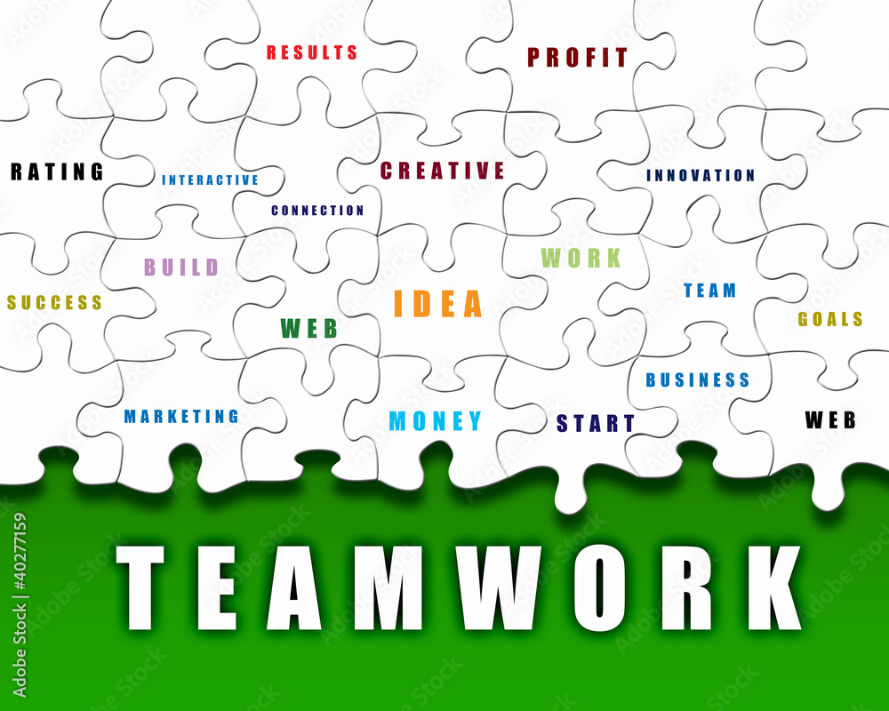 Puzzle pieces with business terms Puzzle pieces with business terms